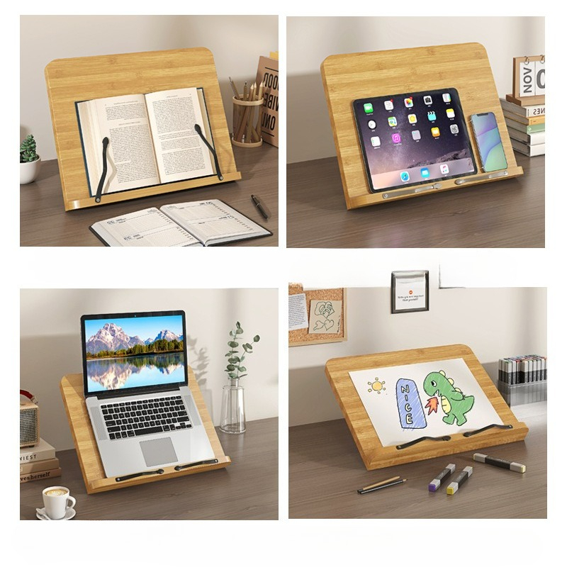 Wooden Reading Book Stand, Mul - Adjustable Laptop Table recension och pris