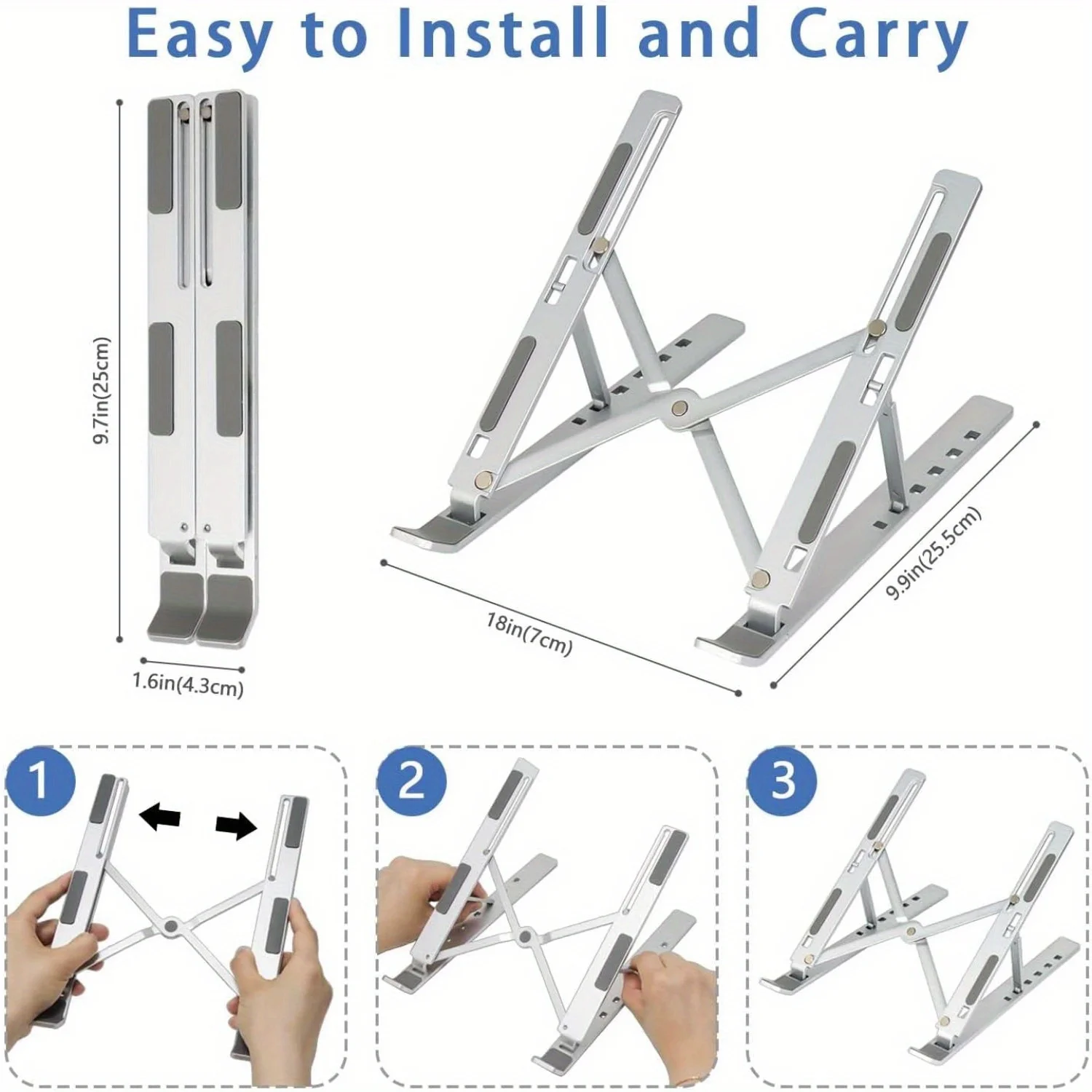 Adjustable Aluminum Laptop Sta - Adjustable Laptop Table recension och pris