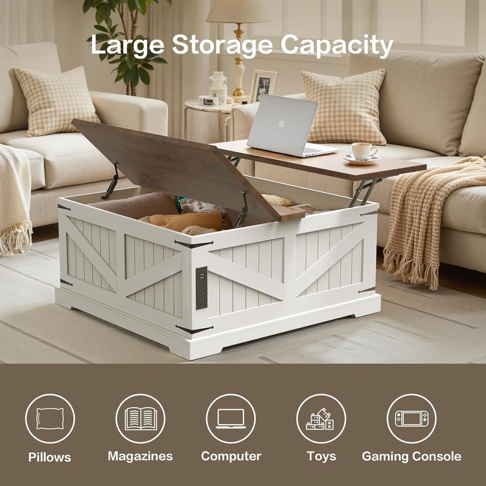 36 Lit Top Coffee Table with S - Adjustable Laptop Table recension och pris